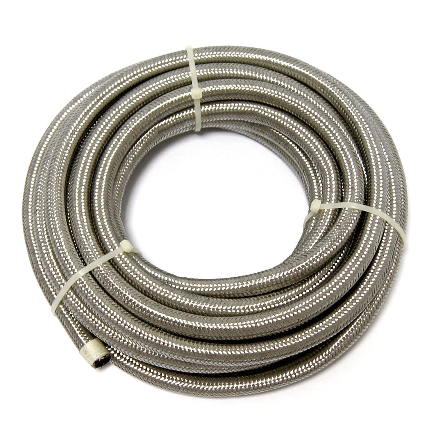 Braided hose 5/16" (8mm). Stainless, Clear