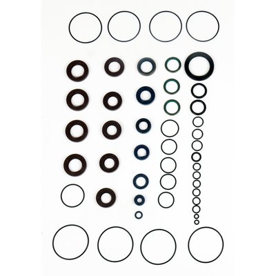 This engine oil seal kit includes all the oil seals in the engine and meets OEM specifications.