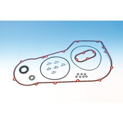 Complete outer & inner primary gasket set including all necesary O-rings and seals.
In foamet (aluminum with a foam layer) with a silicone bead gaskets.