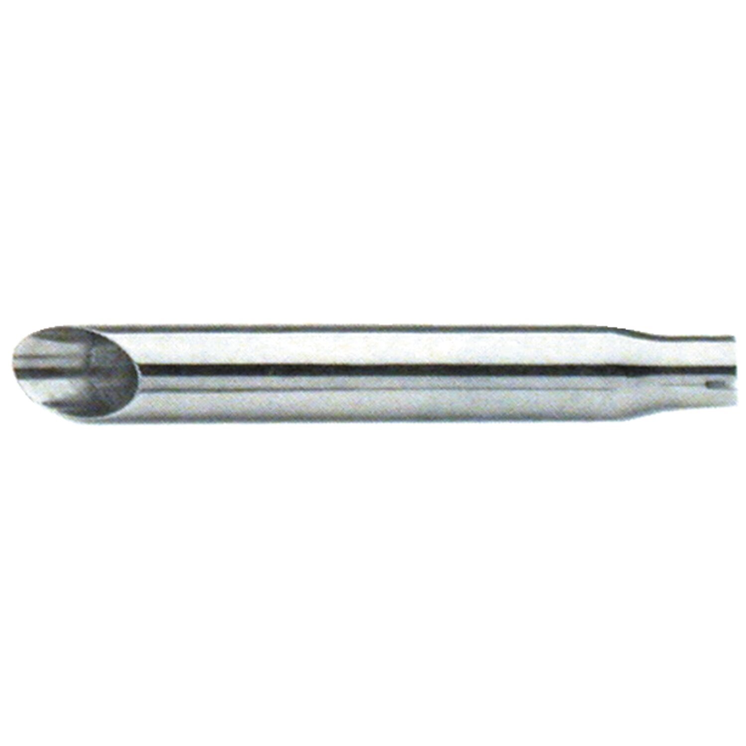 Paughco, Slash cut universal muffler. 19" long, Chrome