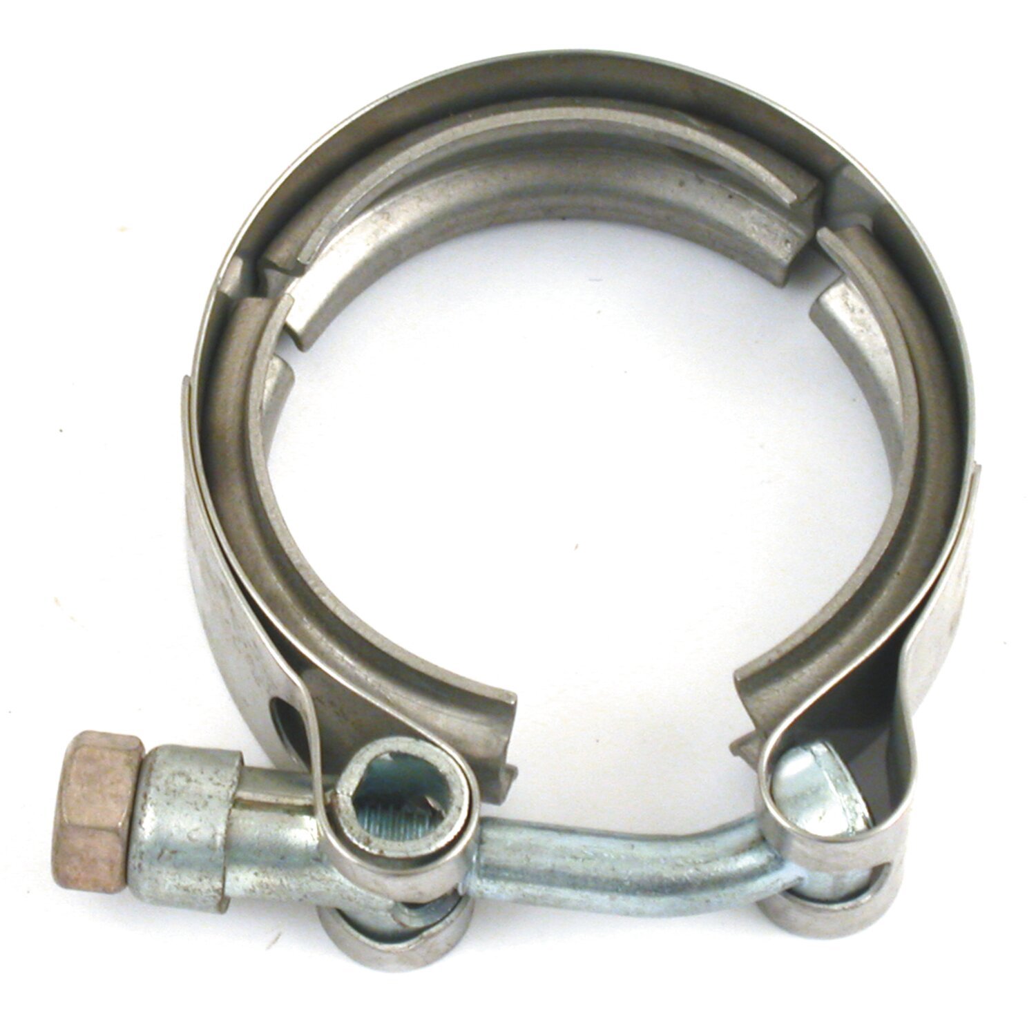 Paughco, FLT 1-7/8" muffler clamp. V-style, Chrome