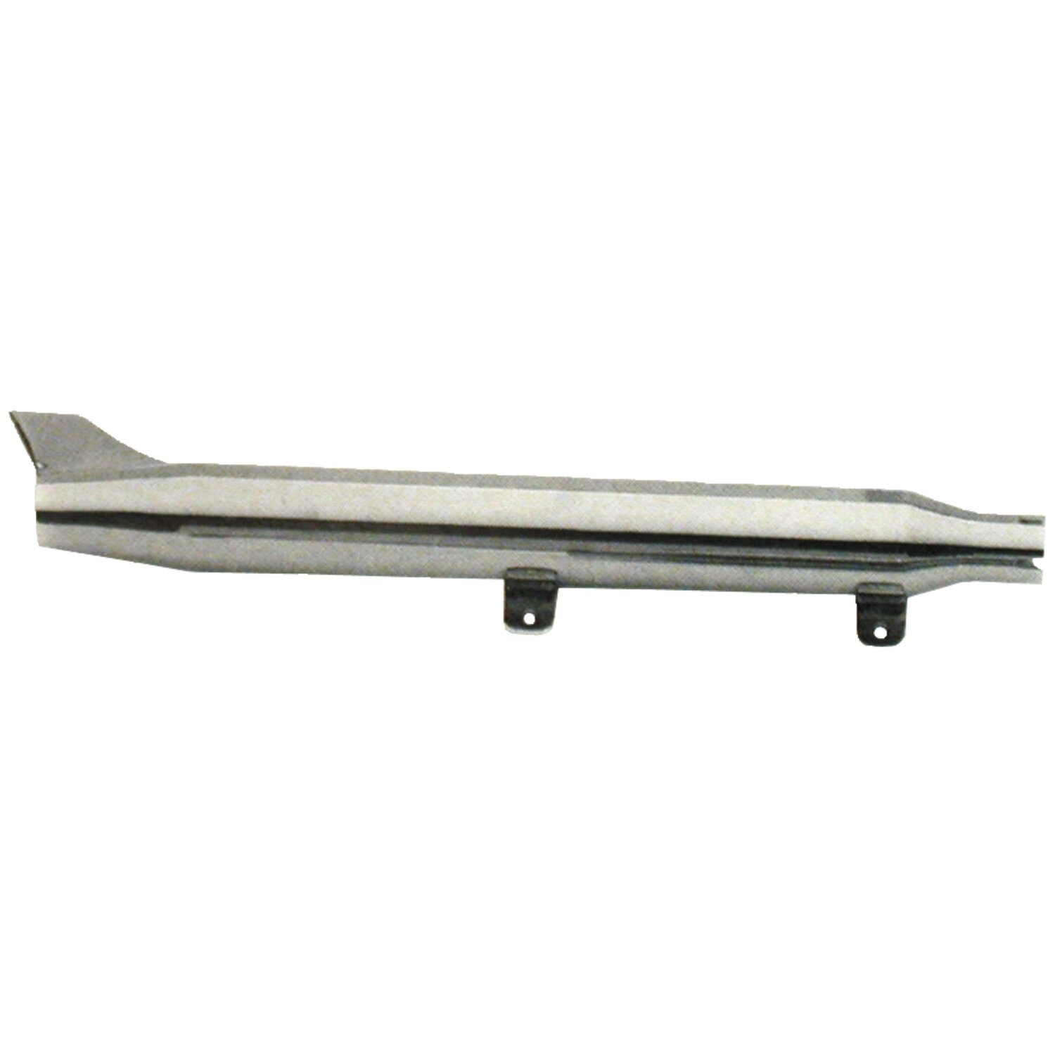 Paughco, Smooth 3" Rocket Fishtail muffler. 31". Right, Chrome