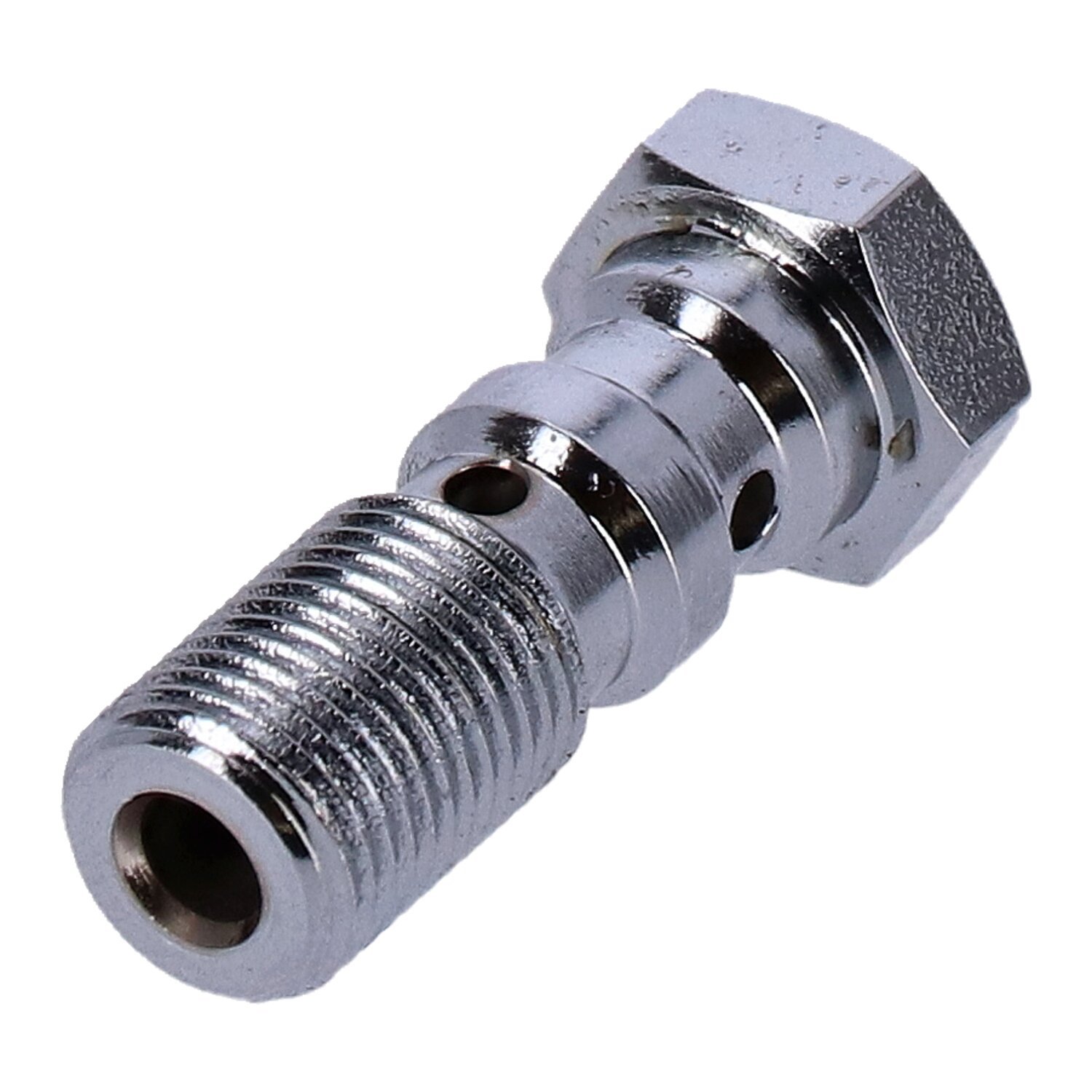 Goodridge, 7/16-24 double banjo bolt, Chrome