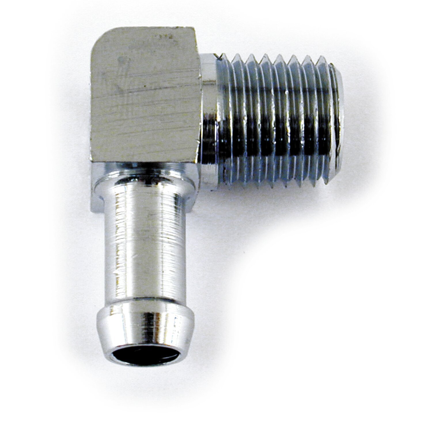 Oil hose fitting, 90 degrees. 1/4" NPT to 5/16
