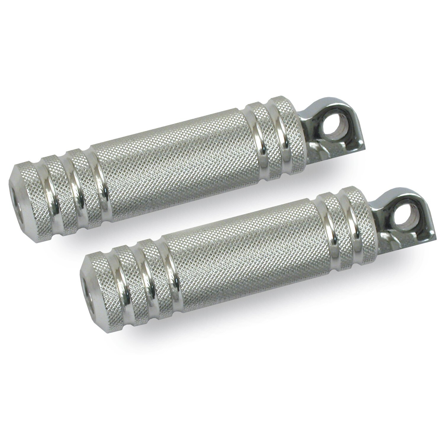 Knurled aluminum foot pegs. Small diameter