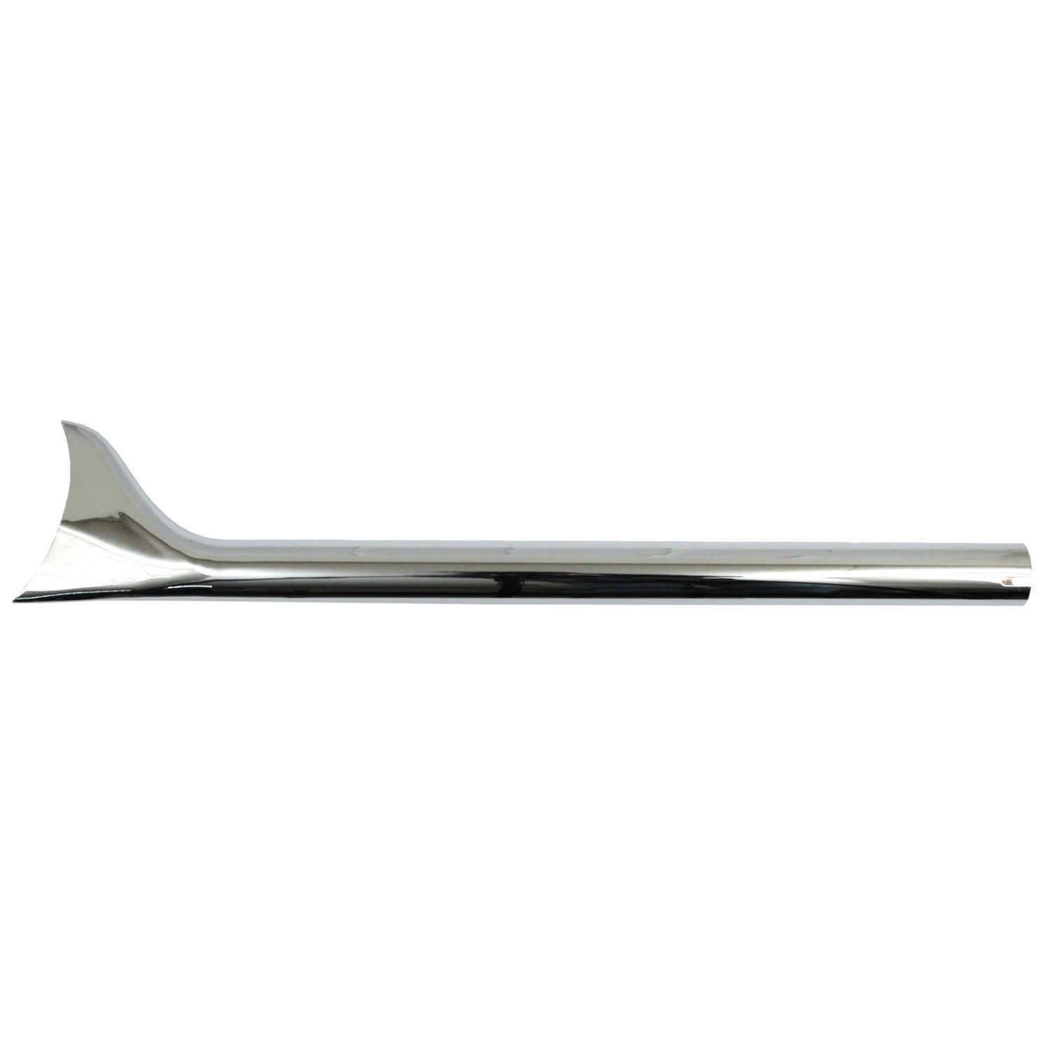 Slip-on Fishtail exhaust extension 30" long, Chrome