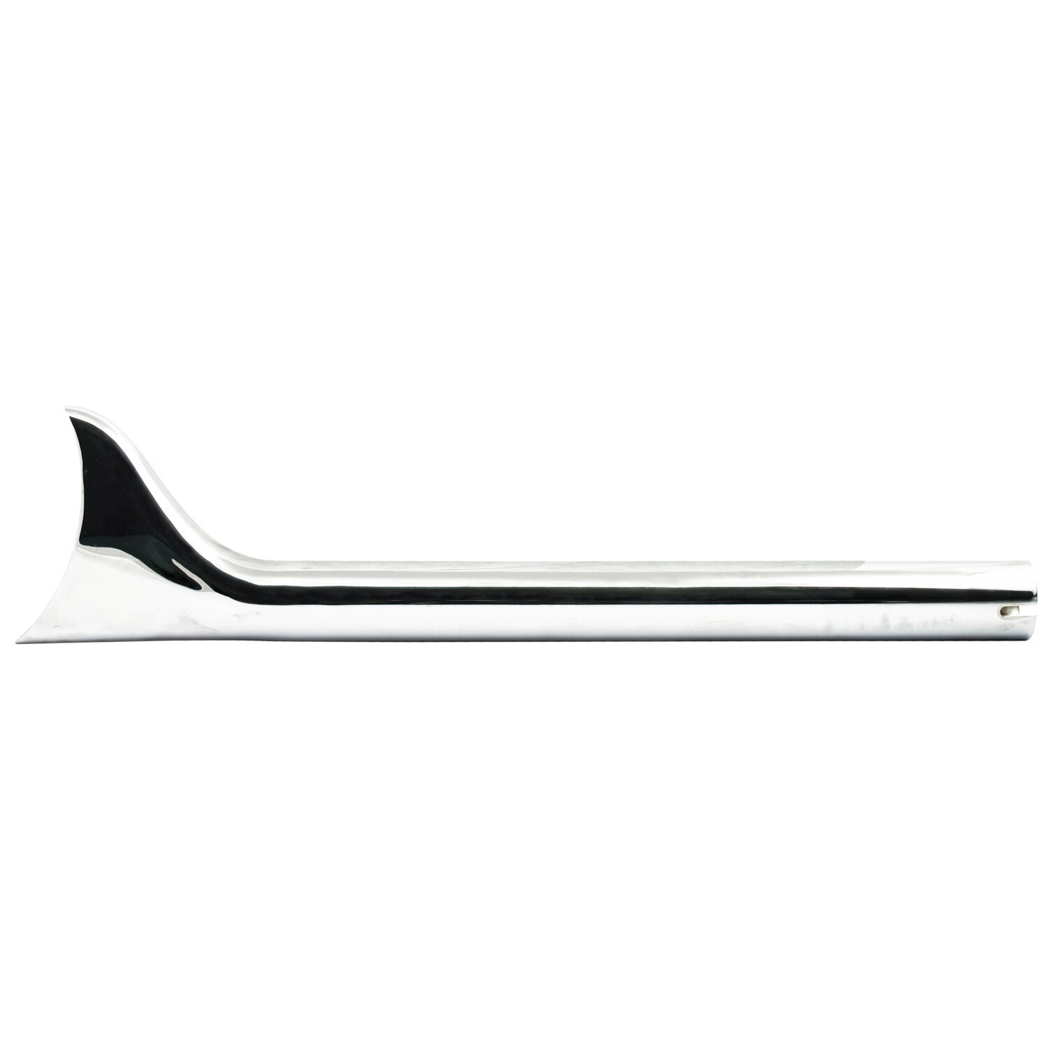 Slip-on Fishtail exhaust extension 24" long, Chrome