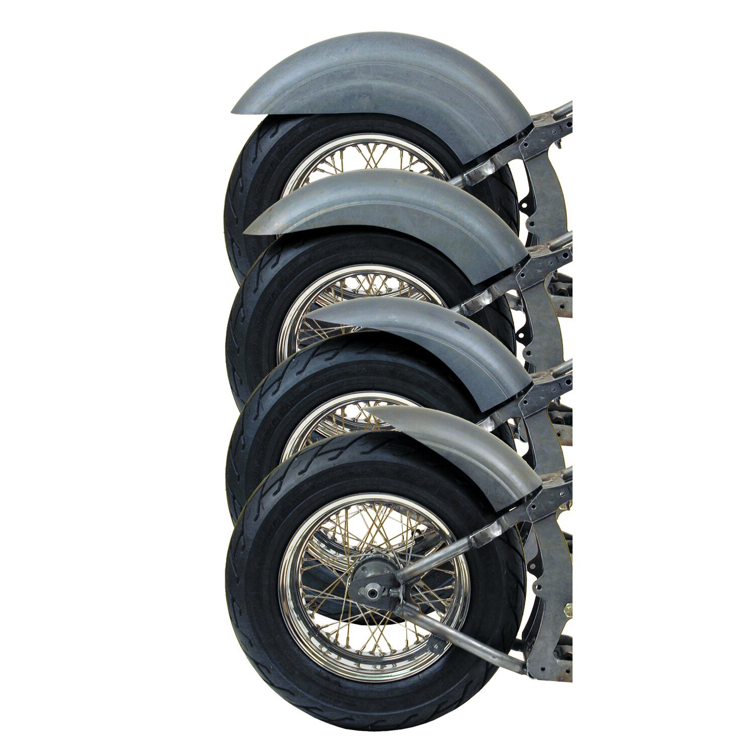 BK, Stiletto rear fender. Short. 220mm wide. 14"-18", Black