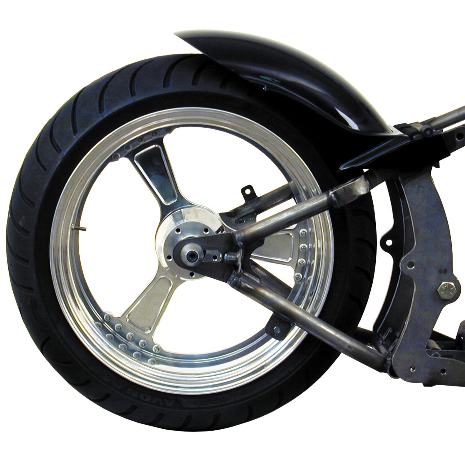 BK, Stiletto rear fender. Short. 257mm wide. 14"-18", Black