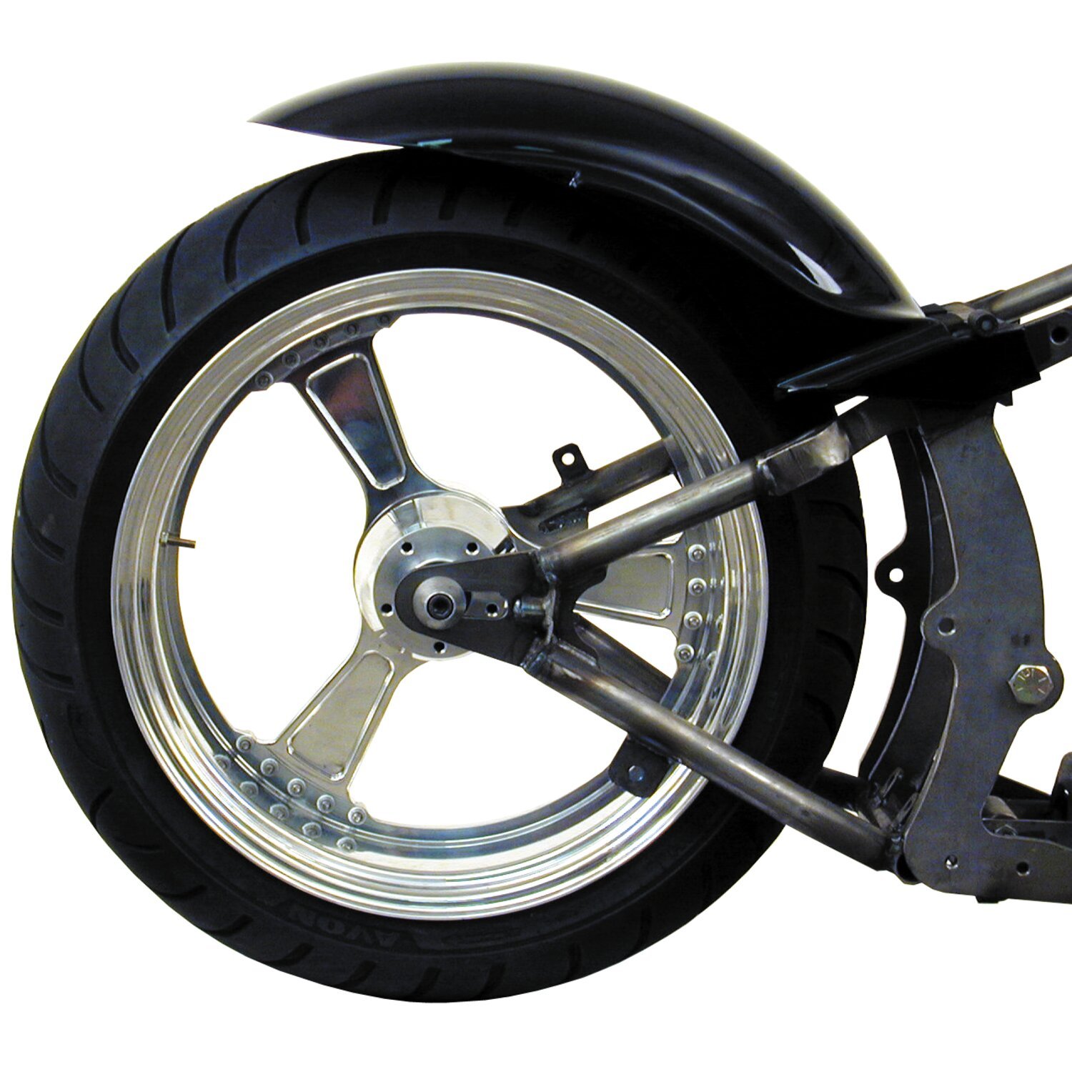 BK, Stiletto rear fender. Medium. 190mm wide. 14"-18", Black