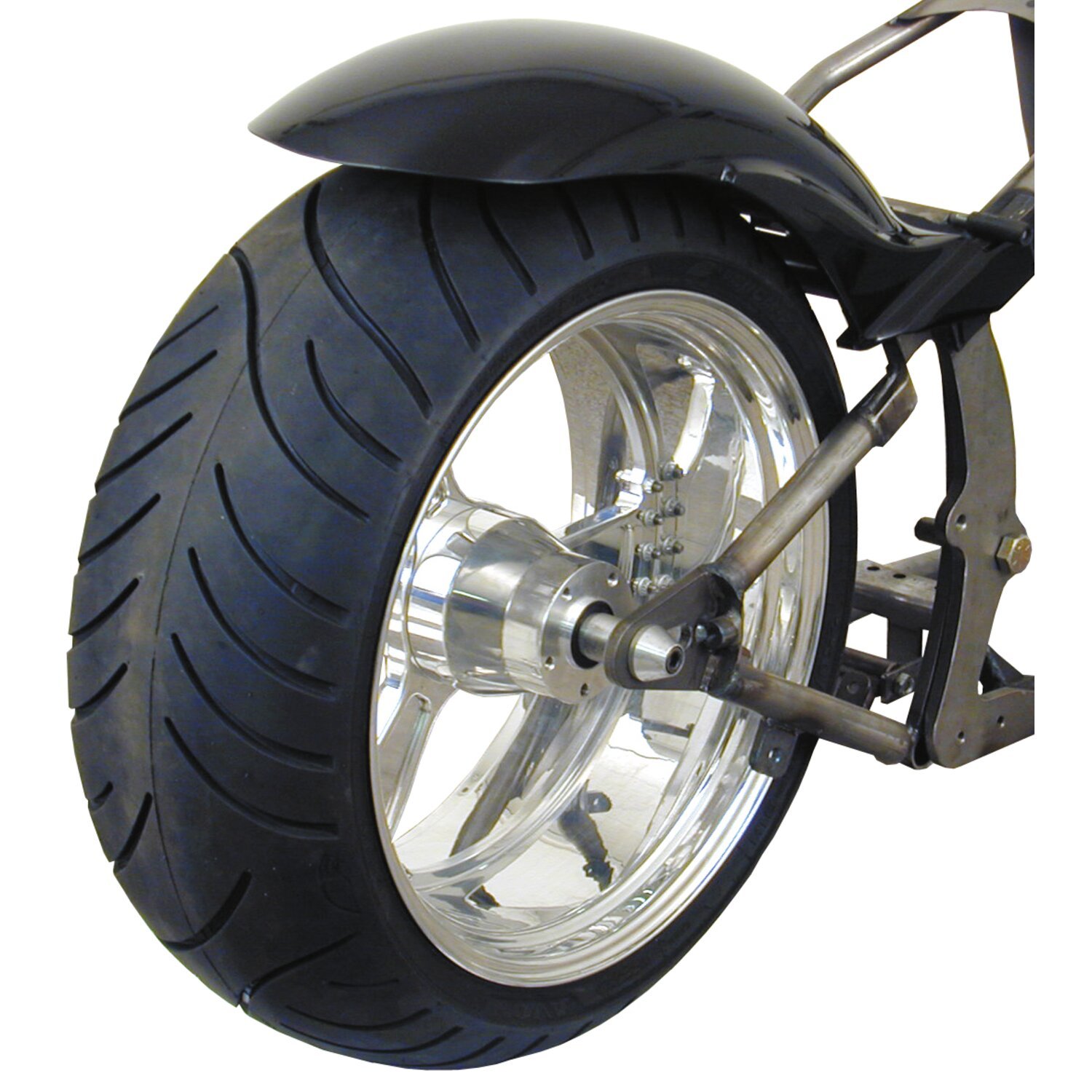 BK, Stiletto rear fender. Medium. 240mm wide. 14"-18", Black