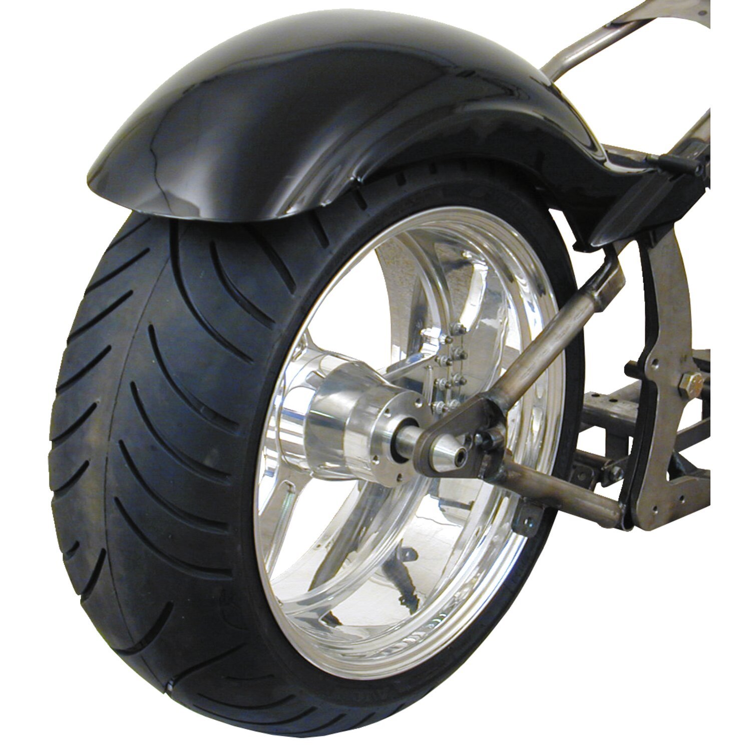 BK, Stiletto rear fender. Long. 240mm wide. 14"-18", Black