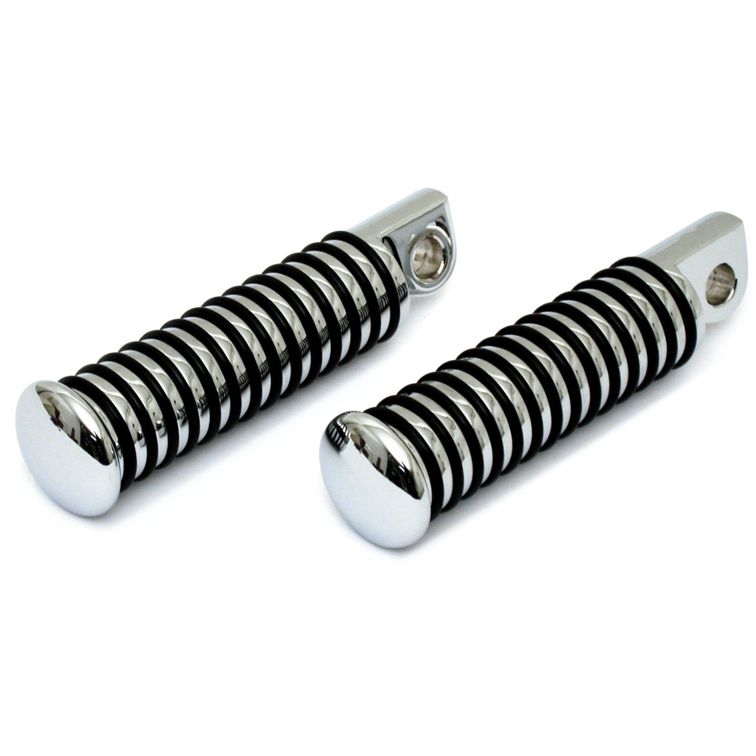 Sundance O-ring foot pegs. Small diameter. H-D male mount, Chrome