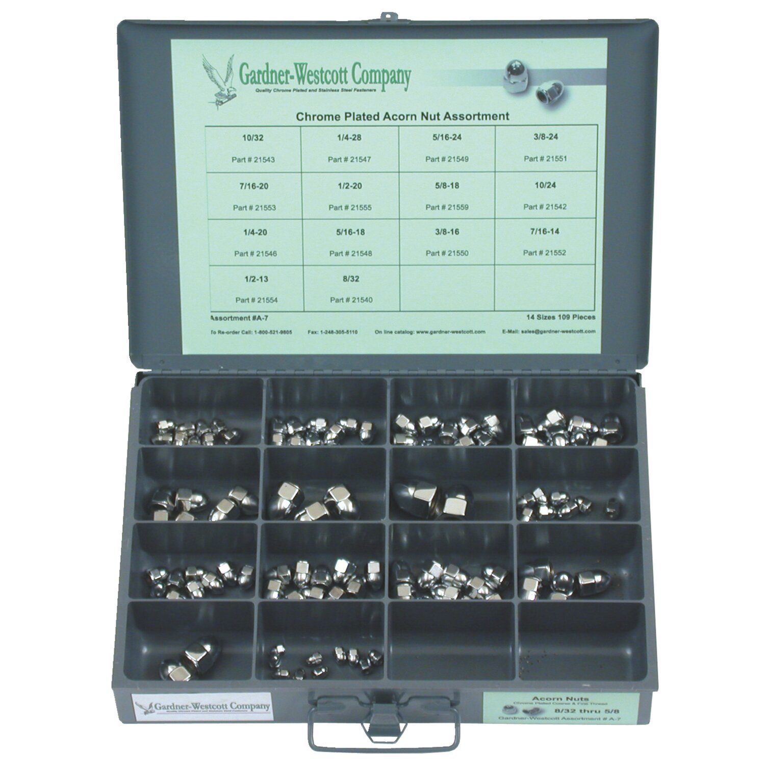 Acorn nut assortment tray