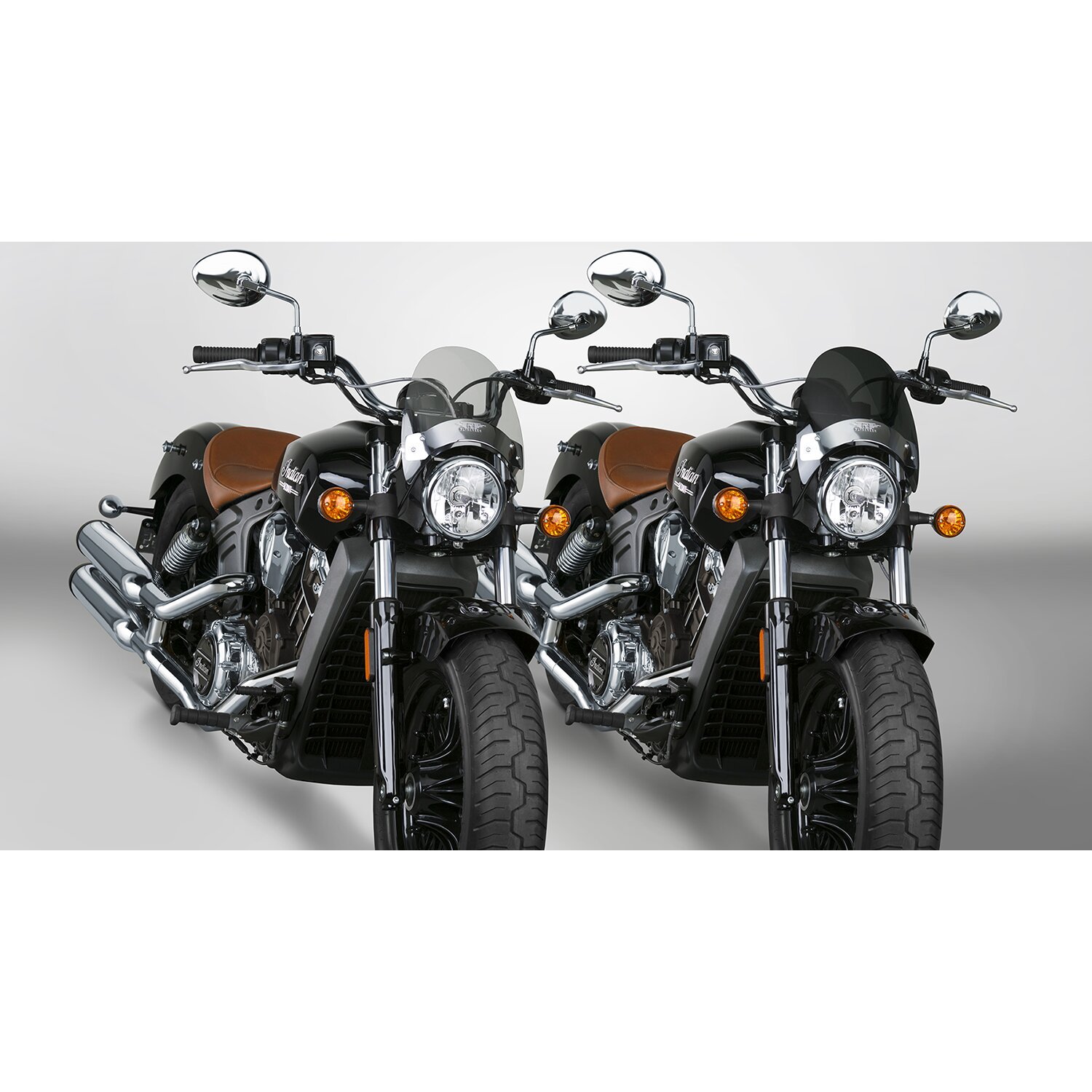National Cycle Flyscreen® LS, light Gray, tinted, Chrome