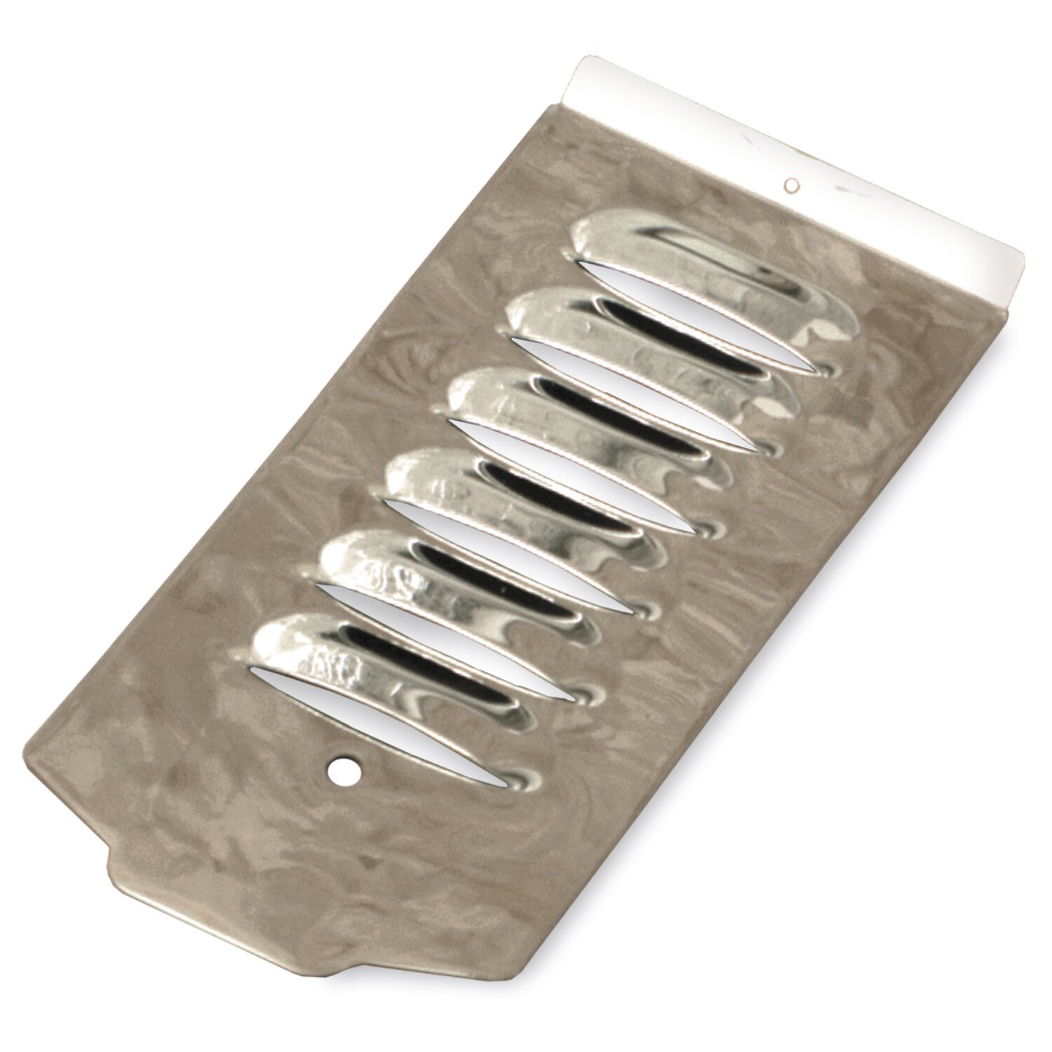 Steel dash panel, louvered, Unpainted, Chrome
