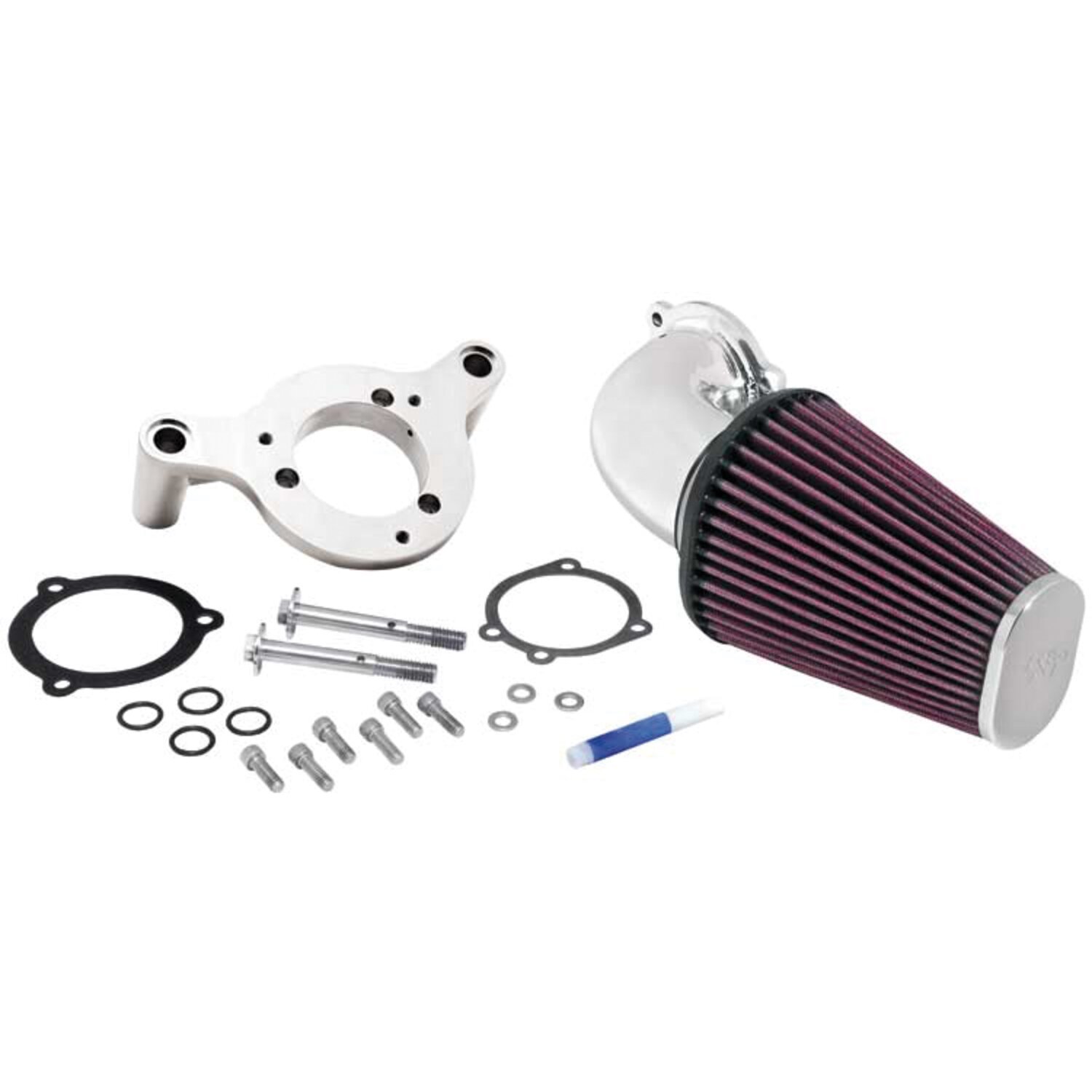 K&N, AirCharger performance air cleaner kit, Silver, Polished