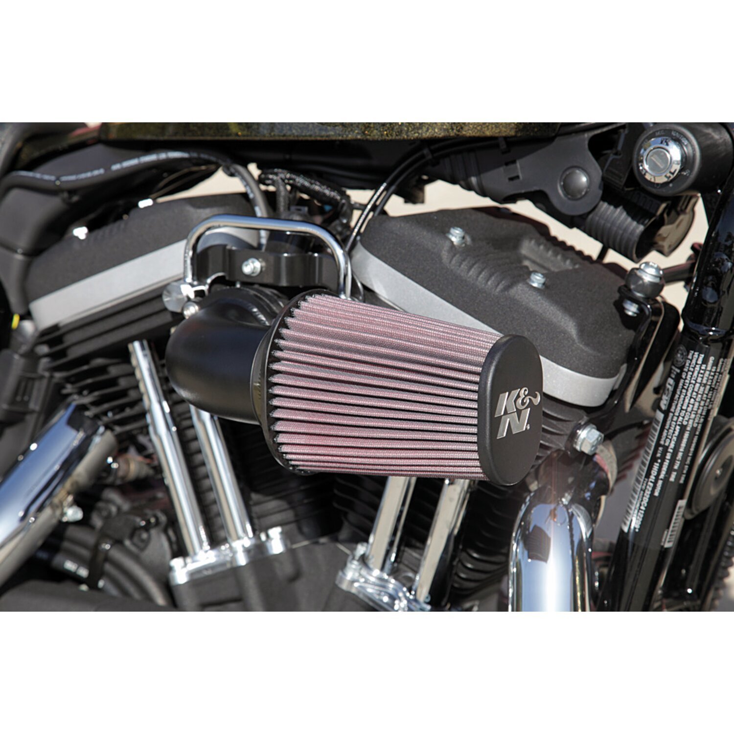 K&N, AirCharger performance air cleaner kit, Black, Gloss