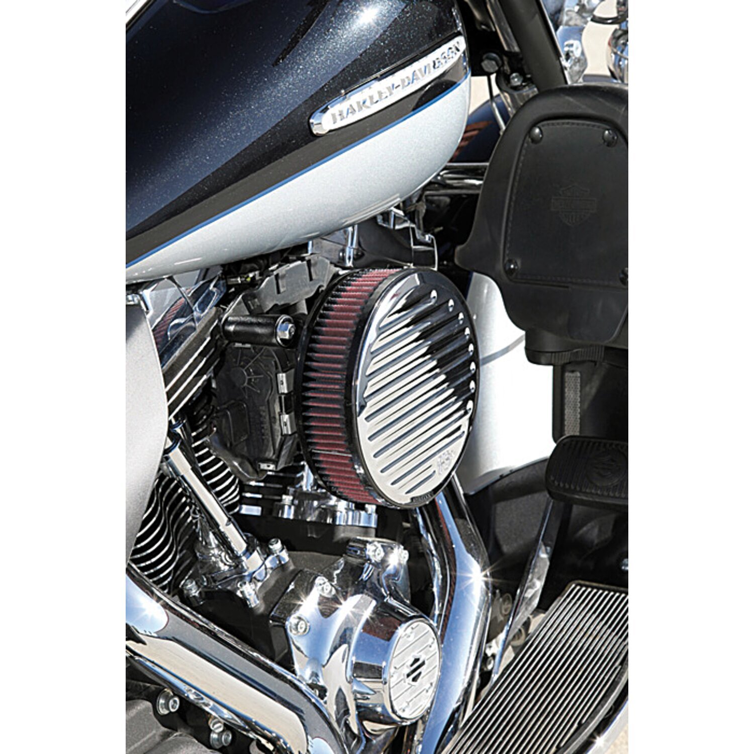 K&N street metal high-flow air intake Grind, Chrome