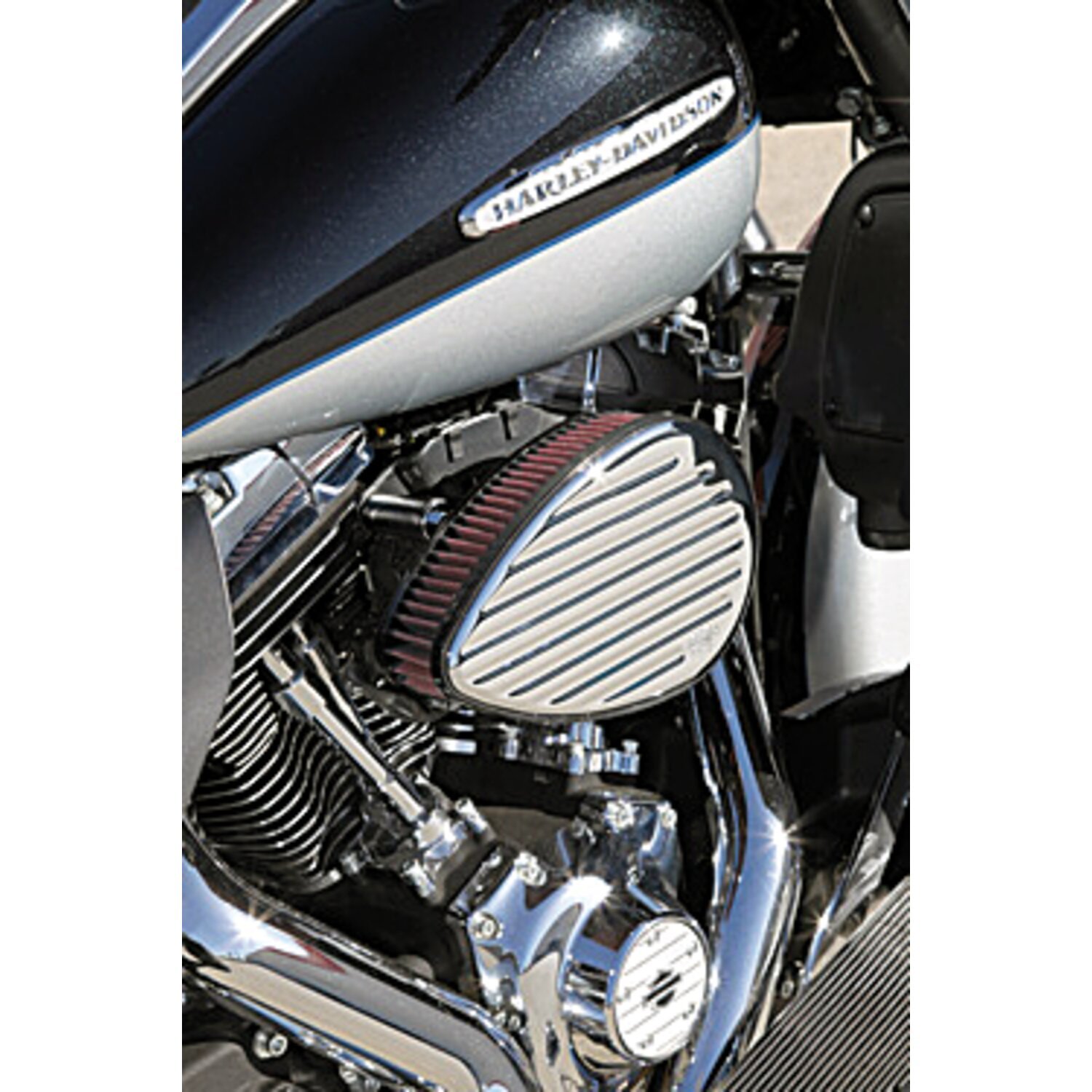 K&N street metal high-flow air intake Flux, Chrome