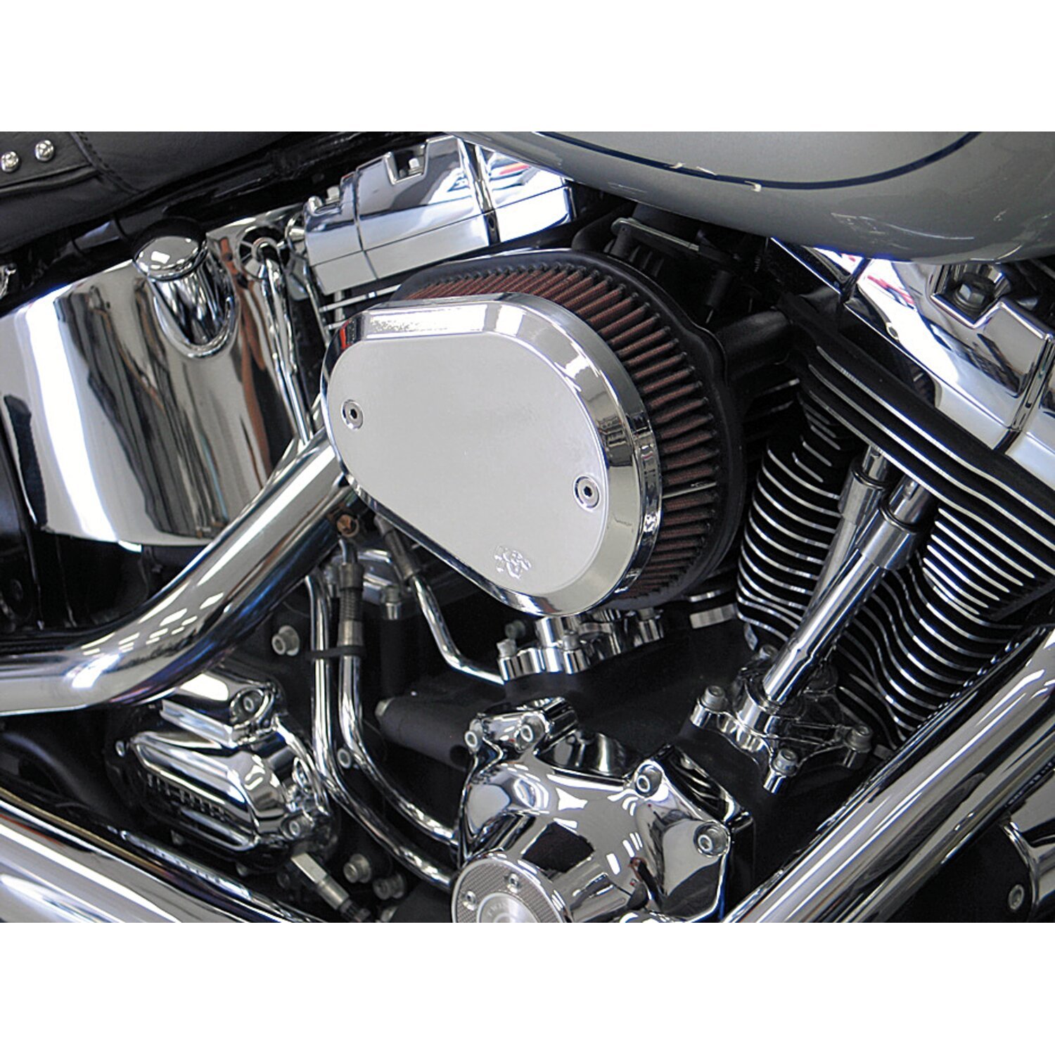 K&N street metal high-flow air intake Flare, Chrome