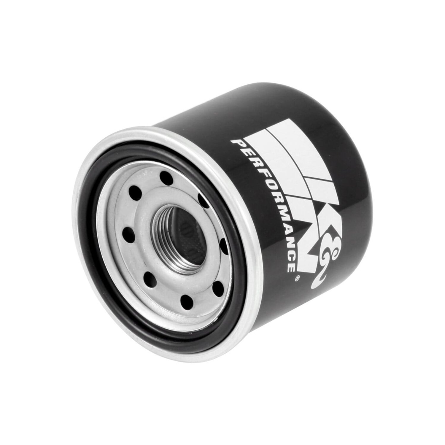 K&N, spin-on oil filter with top nut, Black