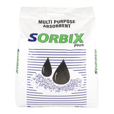 10kg pack. Fluid absorbent pellets used on oil and fuel spills on the workshop floor. Anti slip. Environmental friendly.