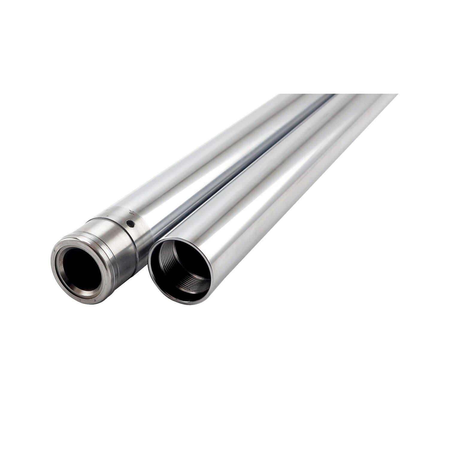 Fork tubes 39mm, 25-3/8". show, Chrome