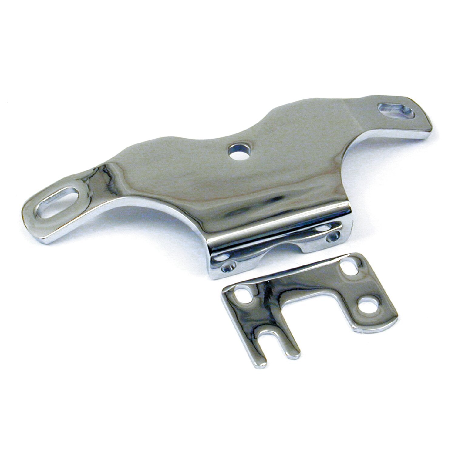Motormount heavy duty w/coil mount, Unpainted, Chrome