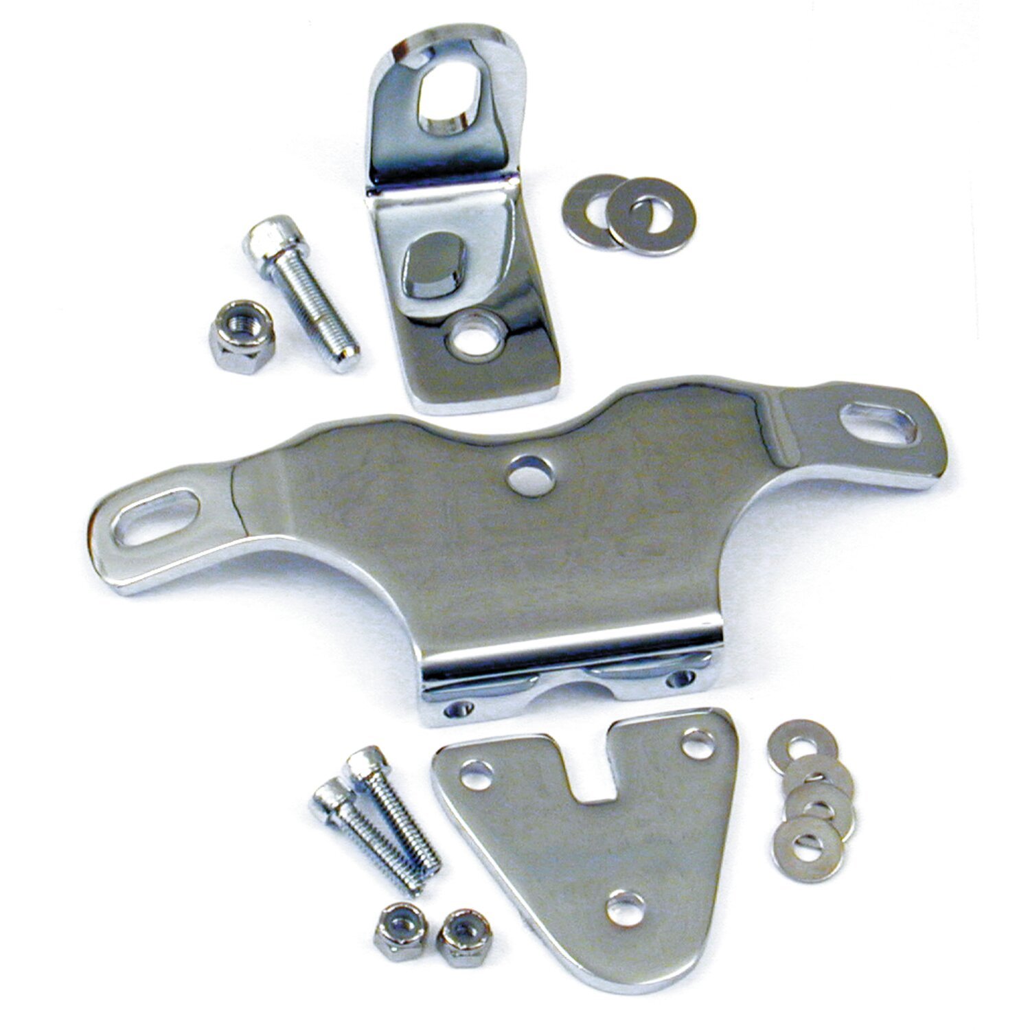 Motormount w/coil mount custom heavy duty, Chrome