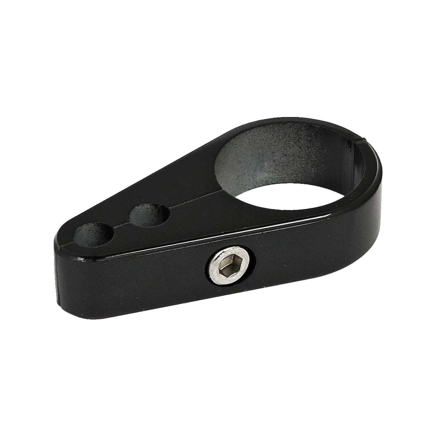 2-piece frame cable clamp. Throttle/Idle, Black