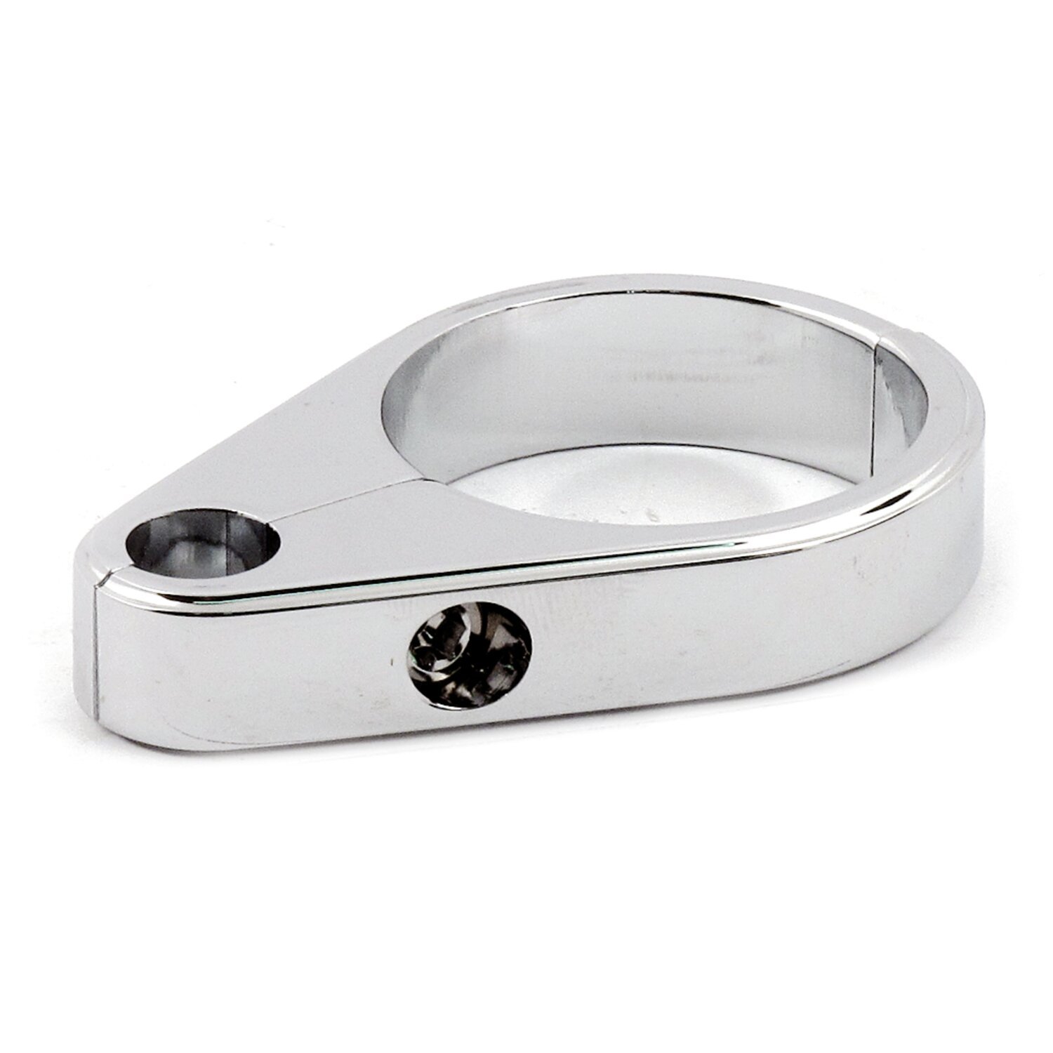 2-piece frame cable clamp. Clutch, Silver, Chrome