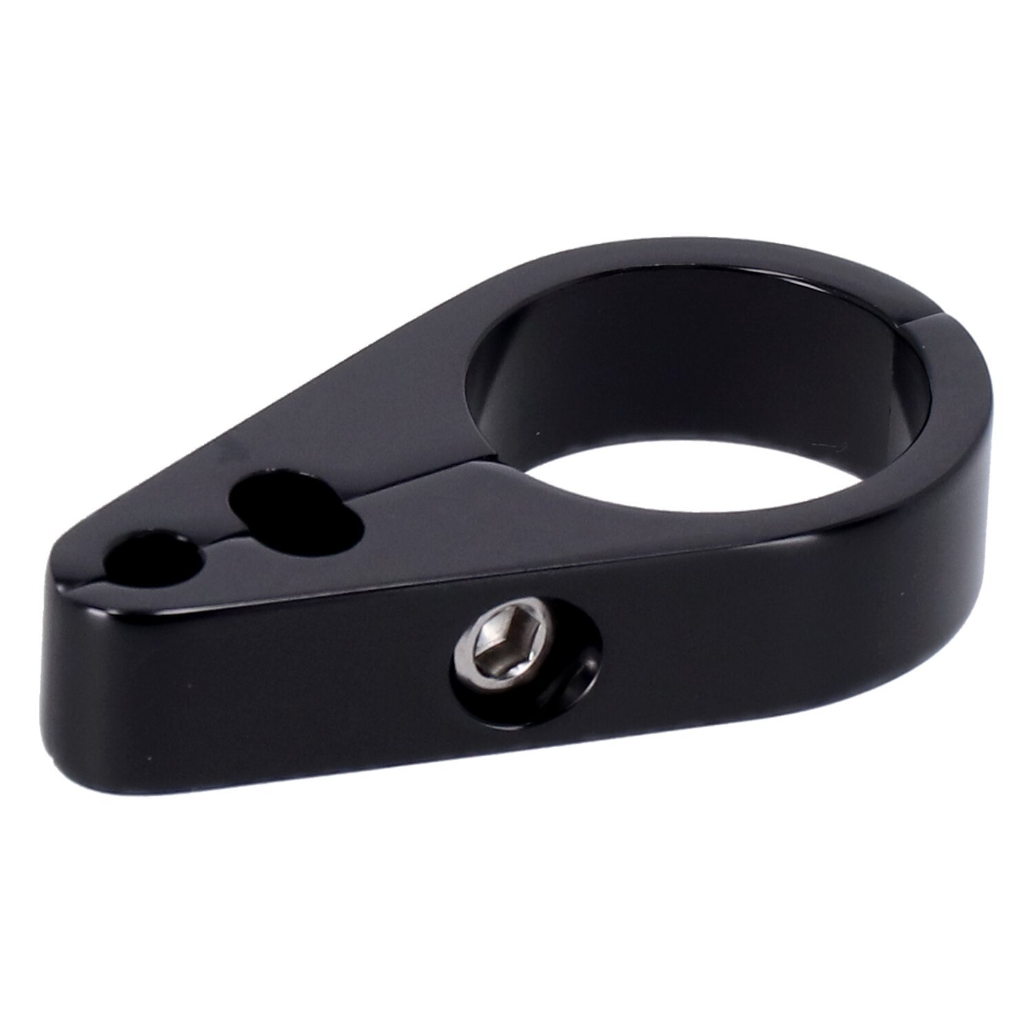 2-Piece frame cable clamp. Throttle/Idle/Brake, Black