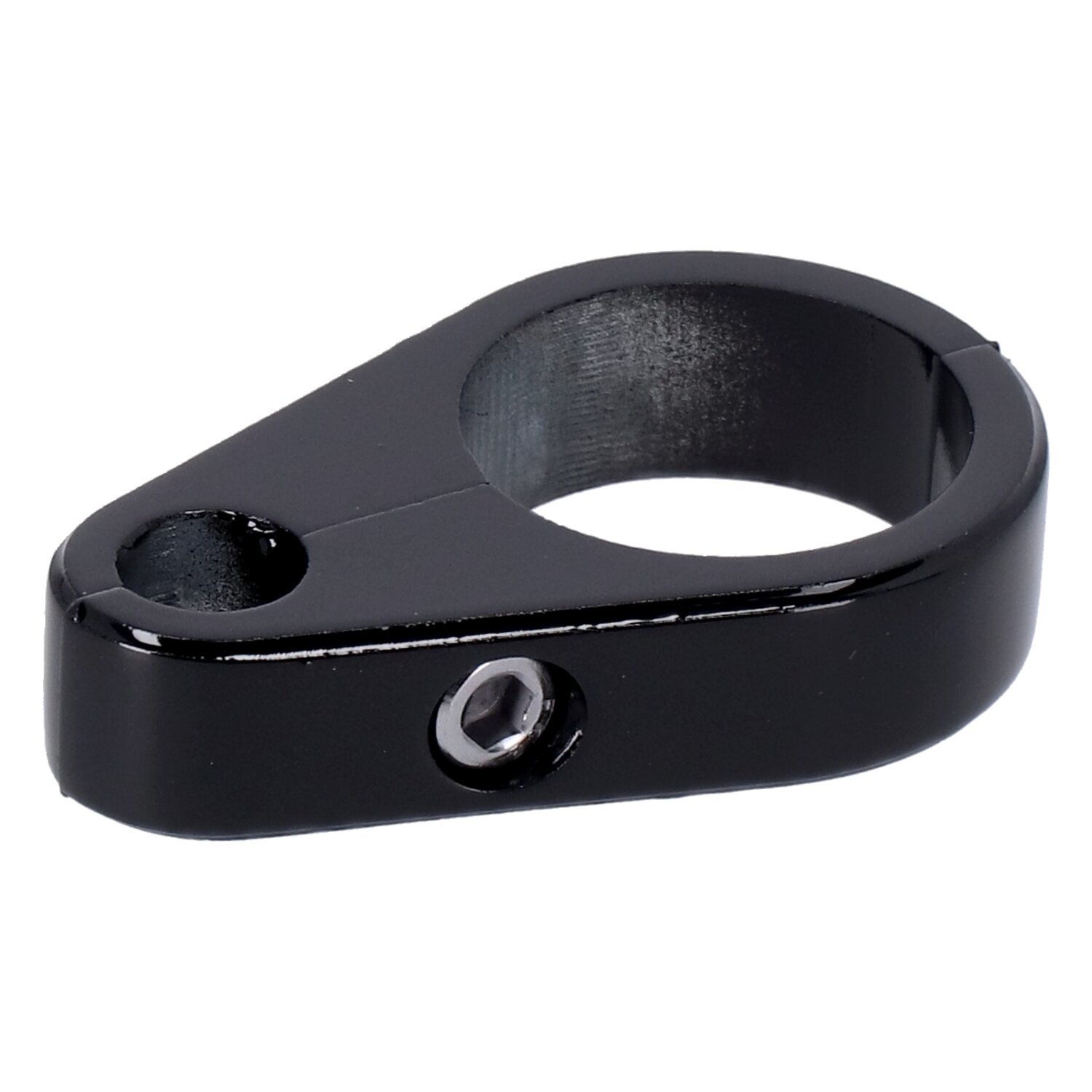 2-piece frame cable clamp. Clutch, Black