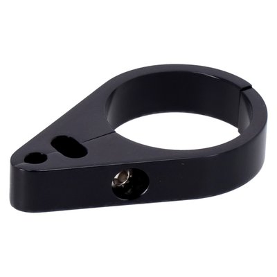 Black; 1 1/2" ID; 1 hole 5mm + 1 hole 9.5x6.5mm elongated