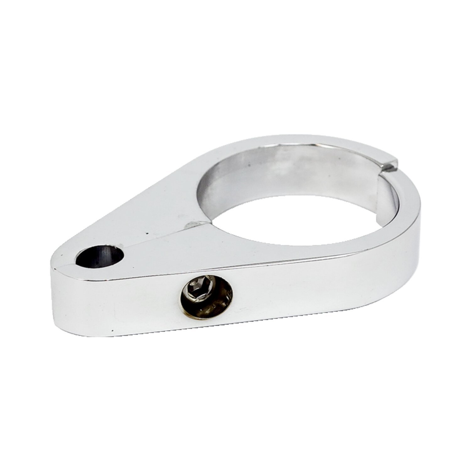 2-piece fork tube clamp, Silver, Chrome