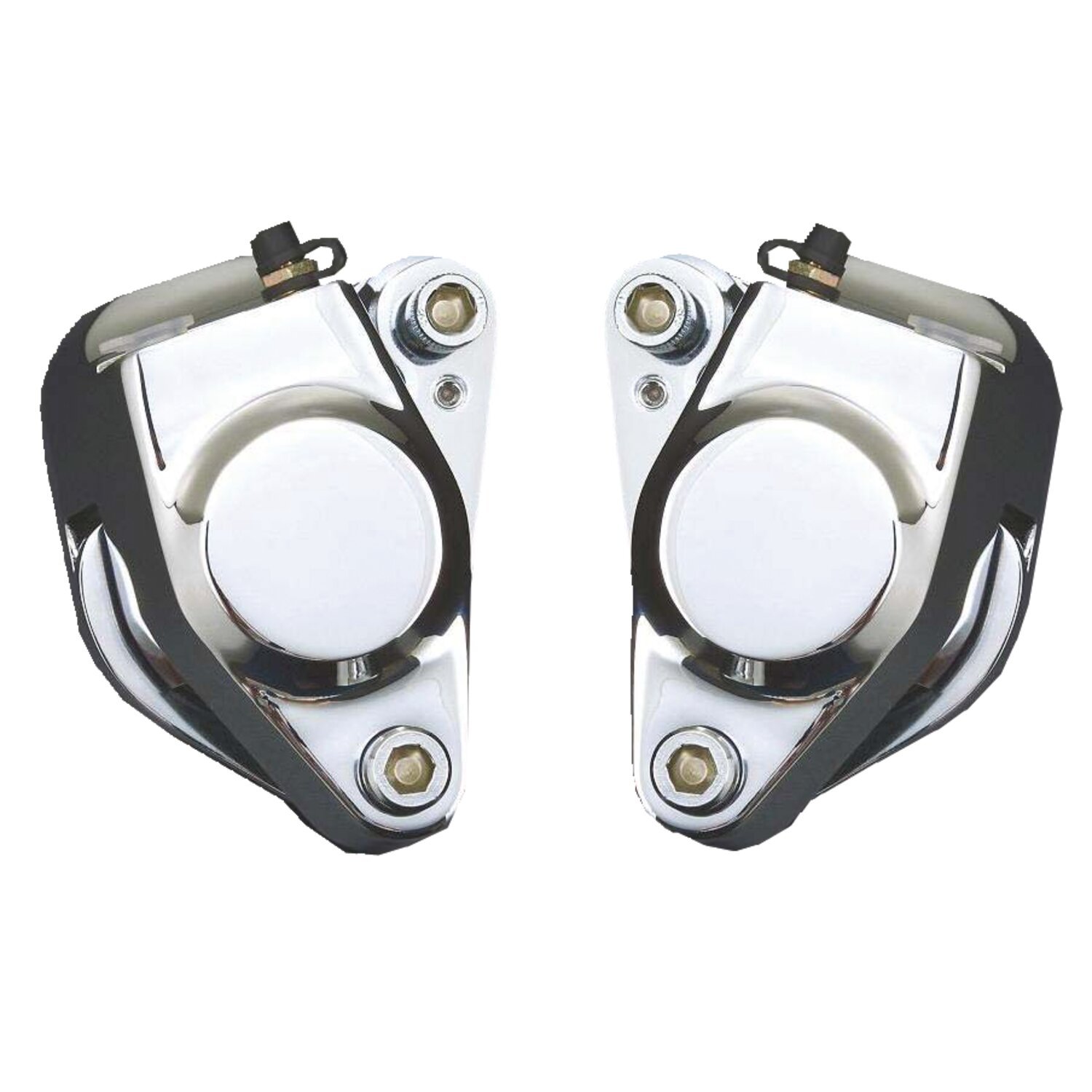 Brake caliper set left & right, Chrome