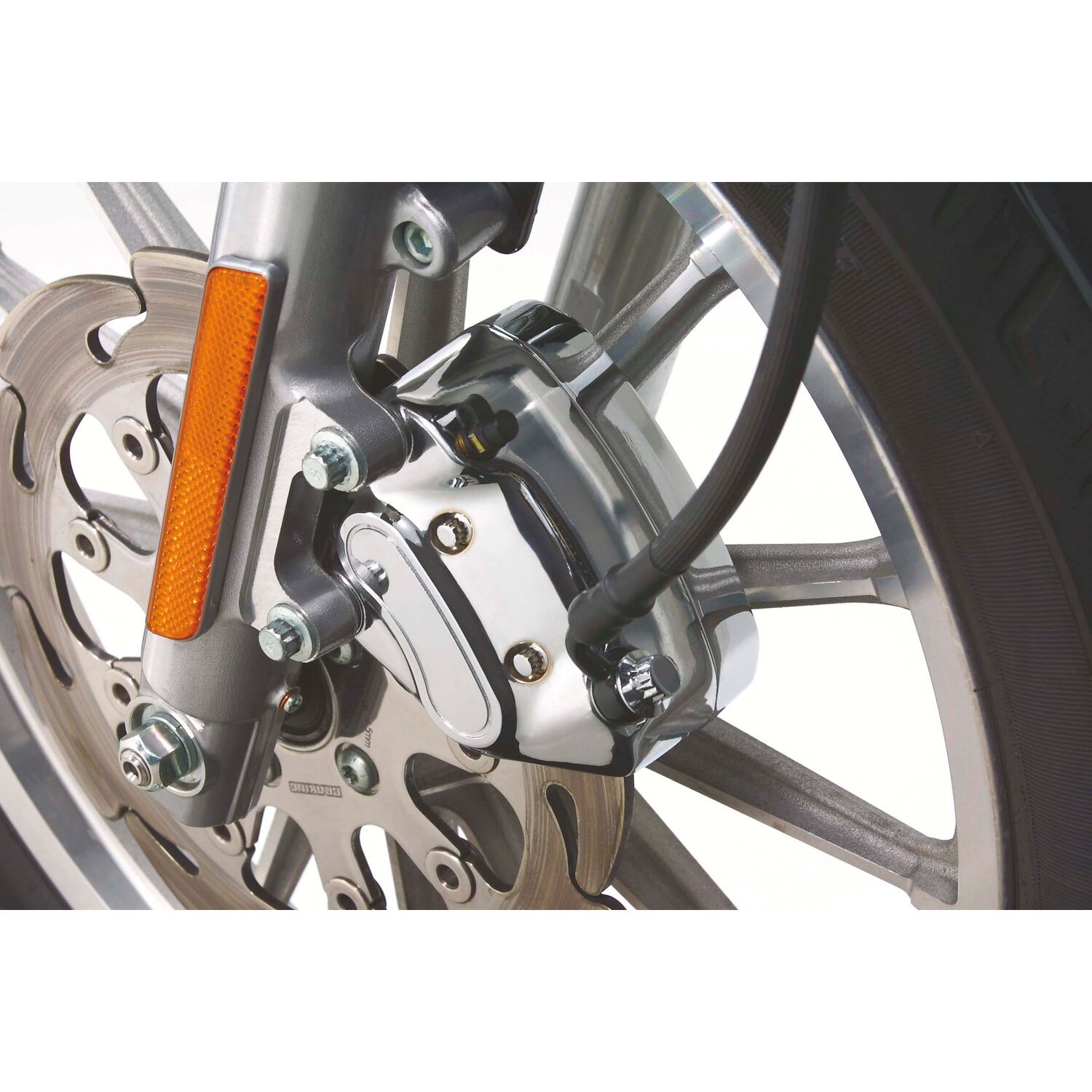 OEM style brake caliper, left, Chrome