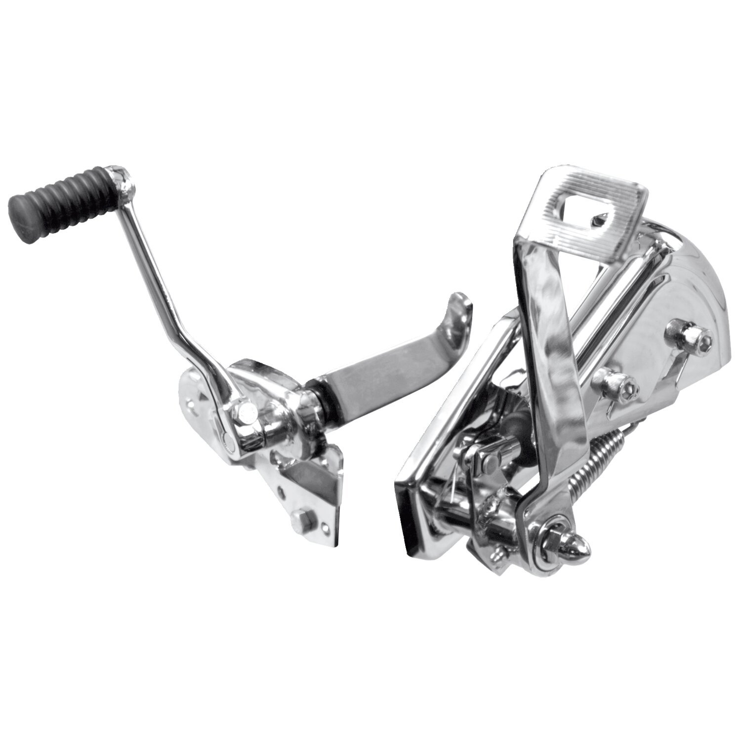73-79 FL style foot controls, Unpainted, Chrome