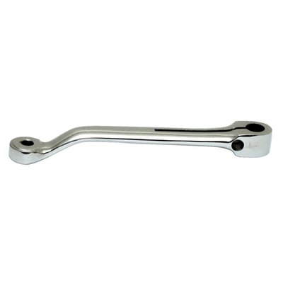 With splines. Replacement outer shift arm. 
OEM replacement reference 33664-81. 