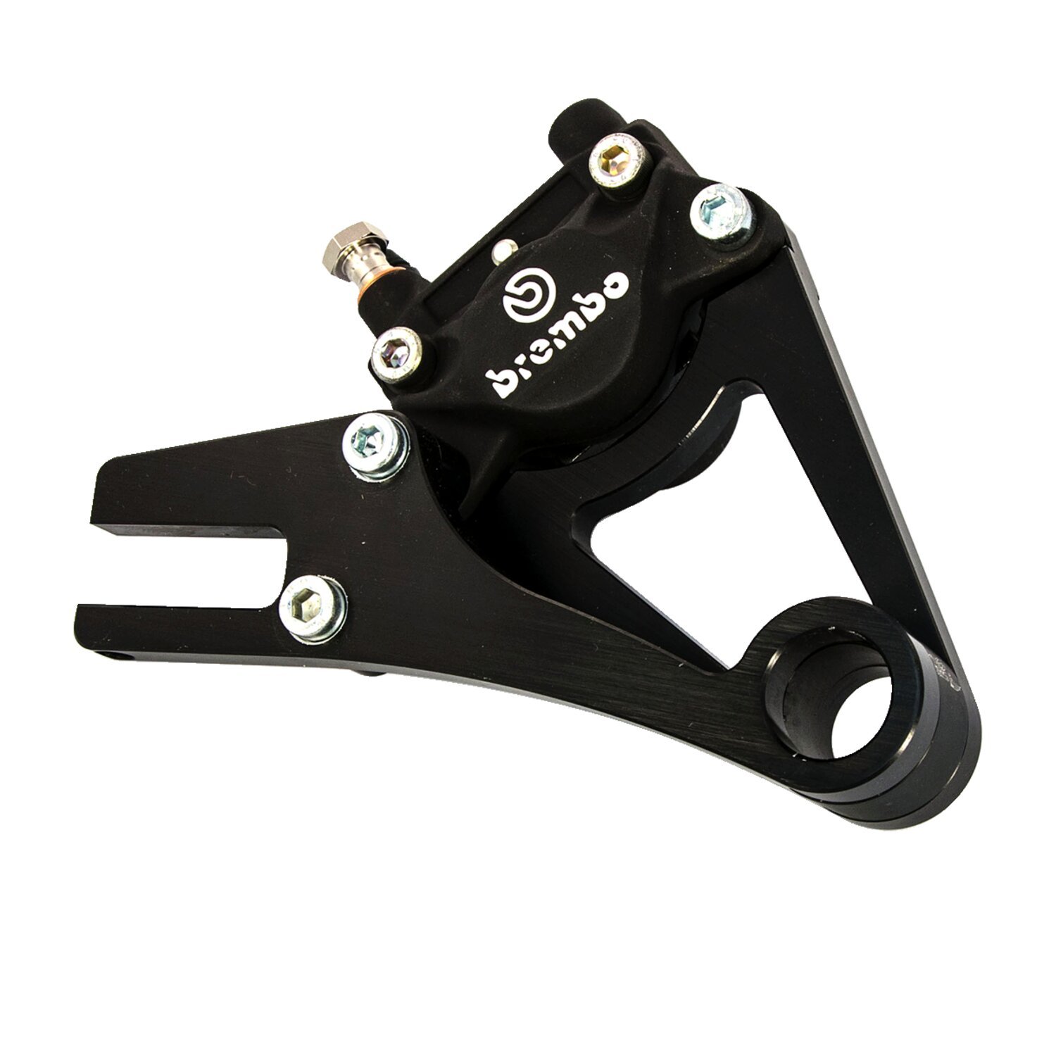 Free Spirits, 2-piston XR1200 rear caliper & bracket kit, Black, Polished