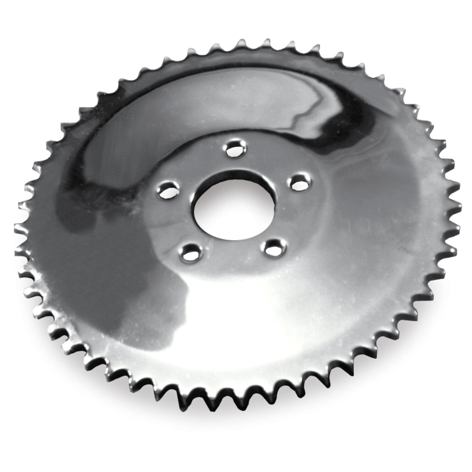 Rear sprocket solid, chrome. 51t, Polished
