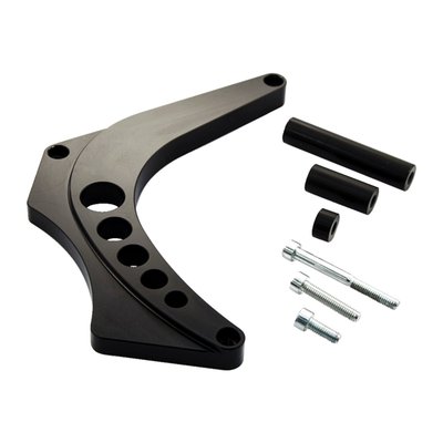 Replaces the stock plastic transmission pulley pulley guard. Black anodized CNC machined aluminum. 
Note: Use with 911366 Boomerang pulley cover, which must be ordered separately. 
Note: Comes with approval. Check your local MCS dealer or the MCS sales department for exact type of approval and validity on bike model and years on the test report.