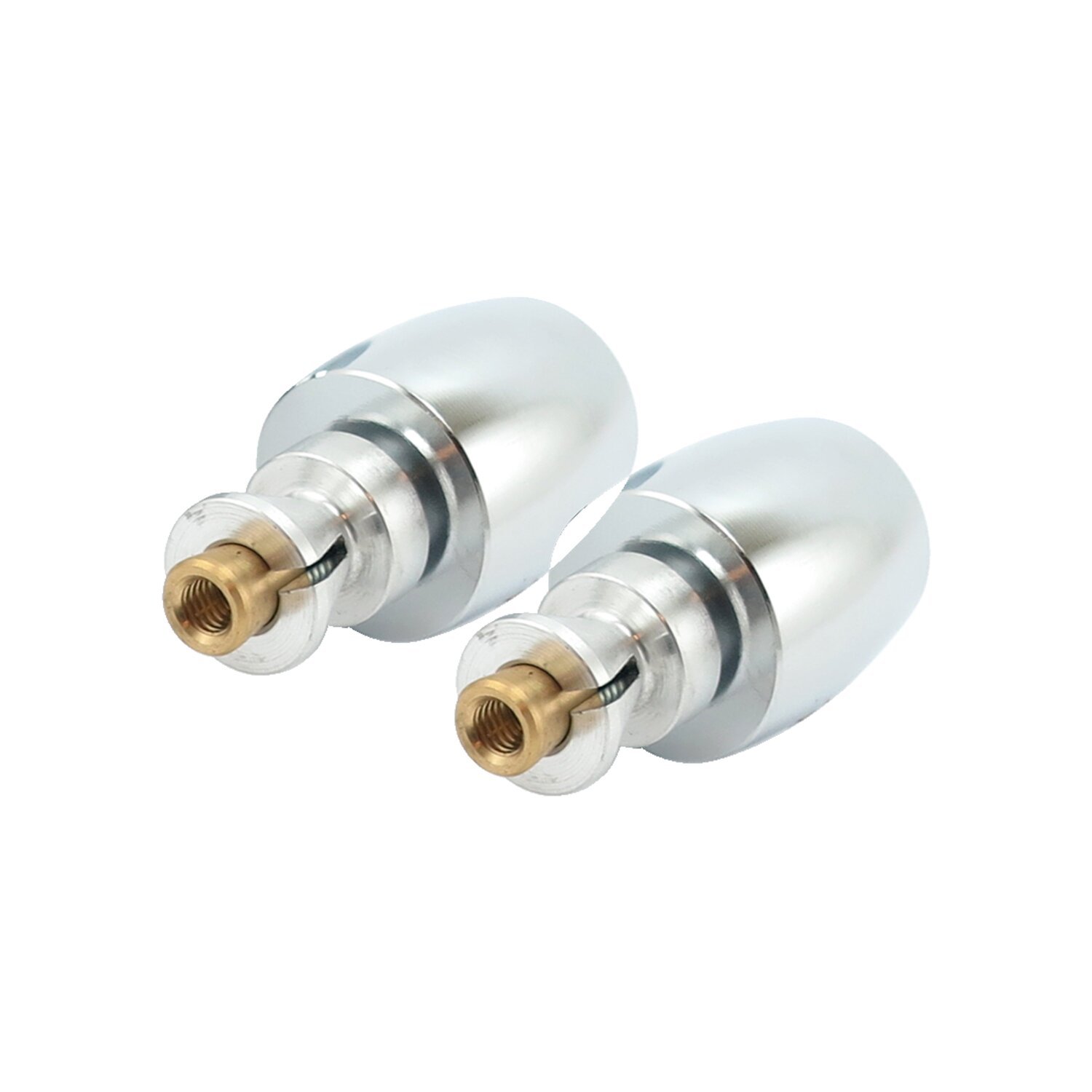 TRW, Classic bar ends for 22mm aluminum handlebars, Silver, Chrome