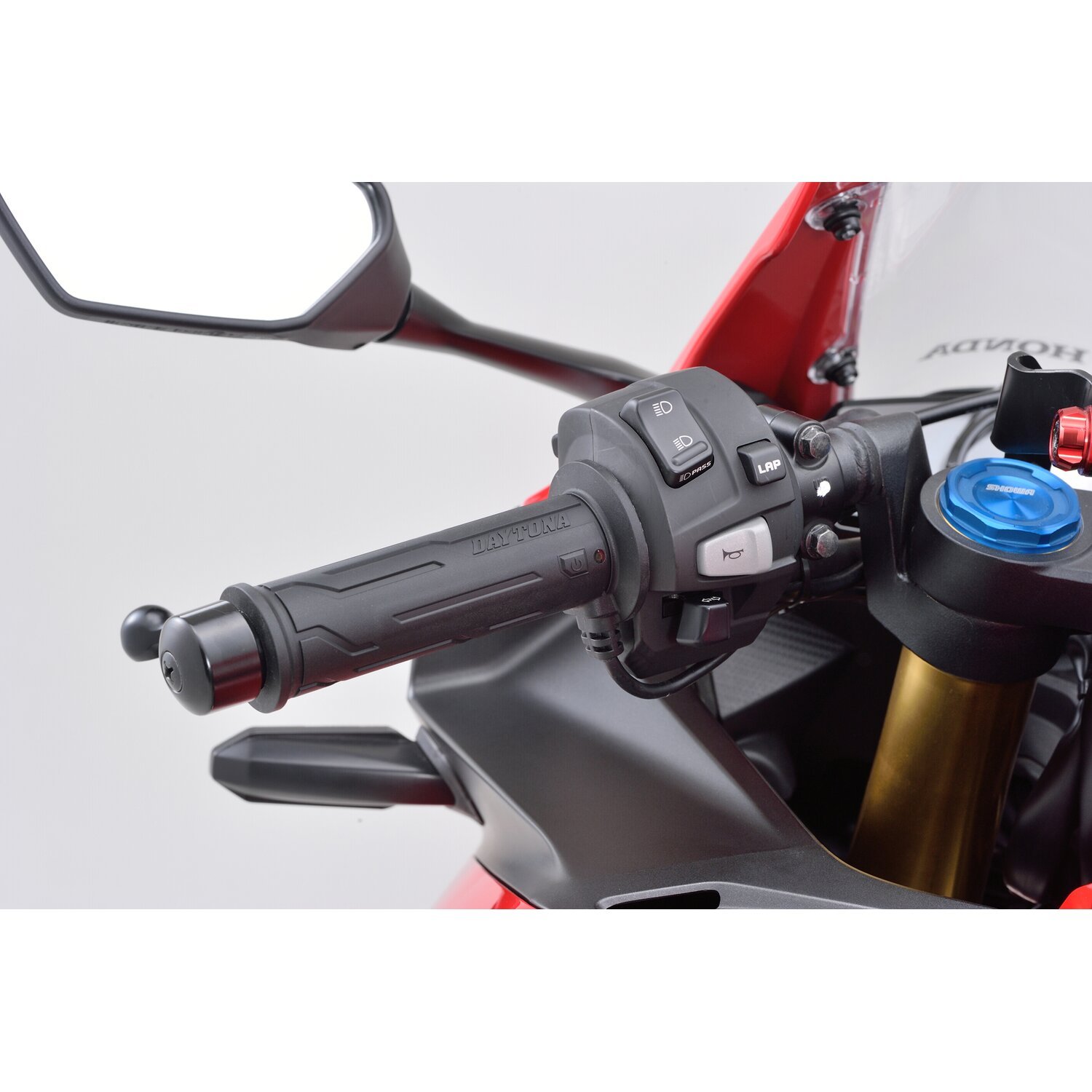 Daytona, heated grips, for 7/8" (22mm) handlebars, Black