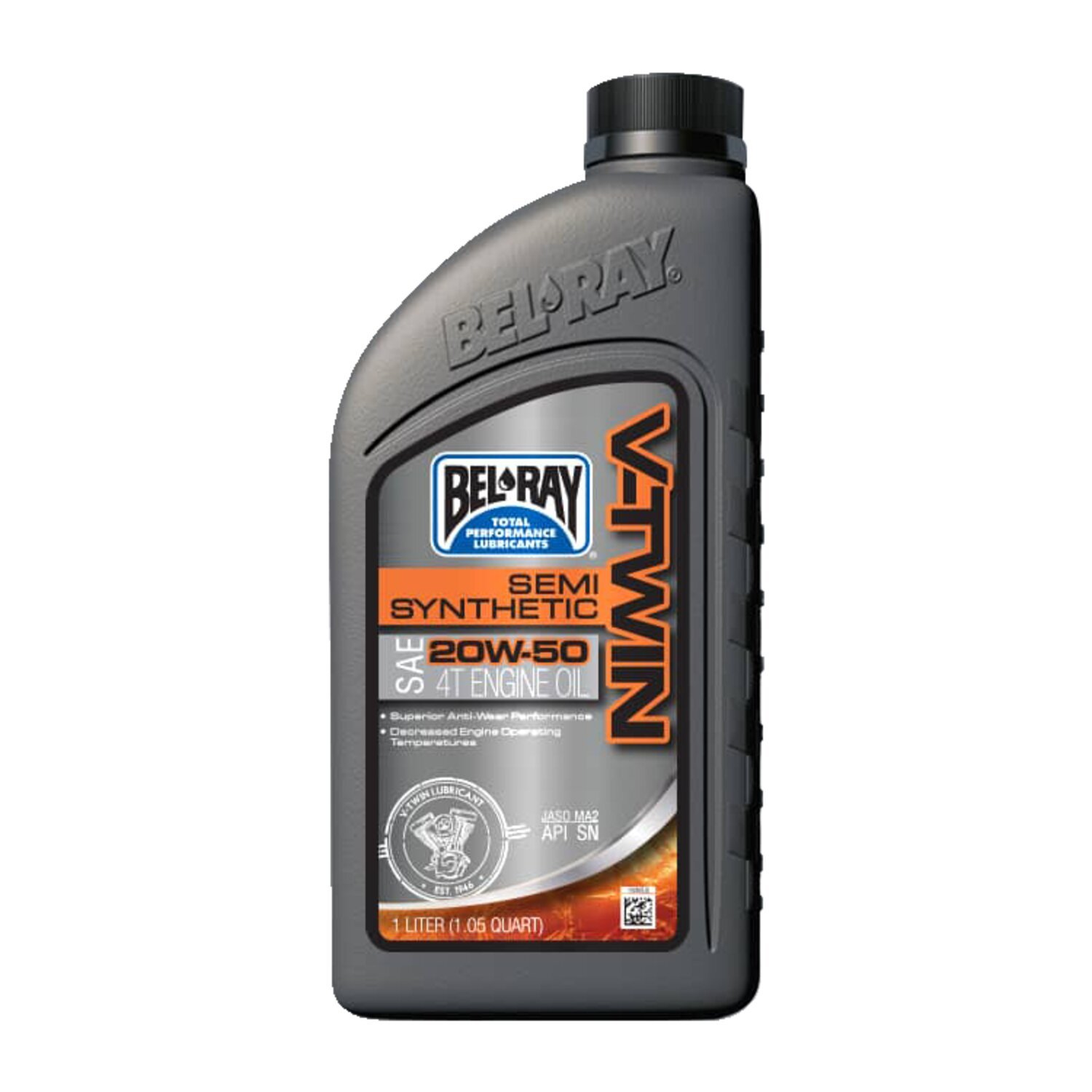 Bel-Ray V-Twin semi-synthetic motor oil, 20W50. 1L
