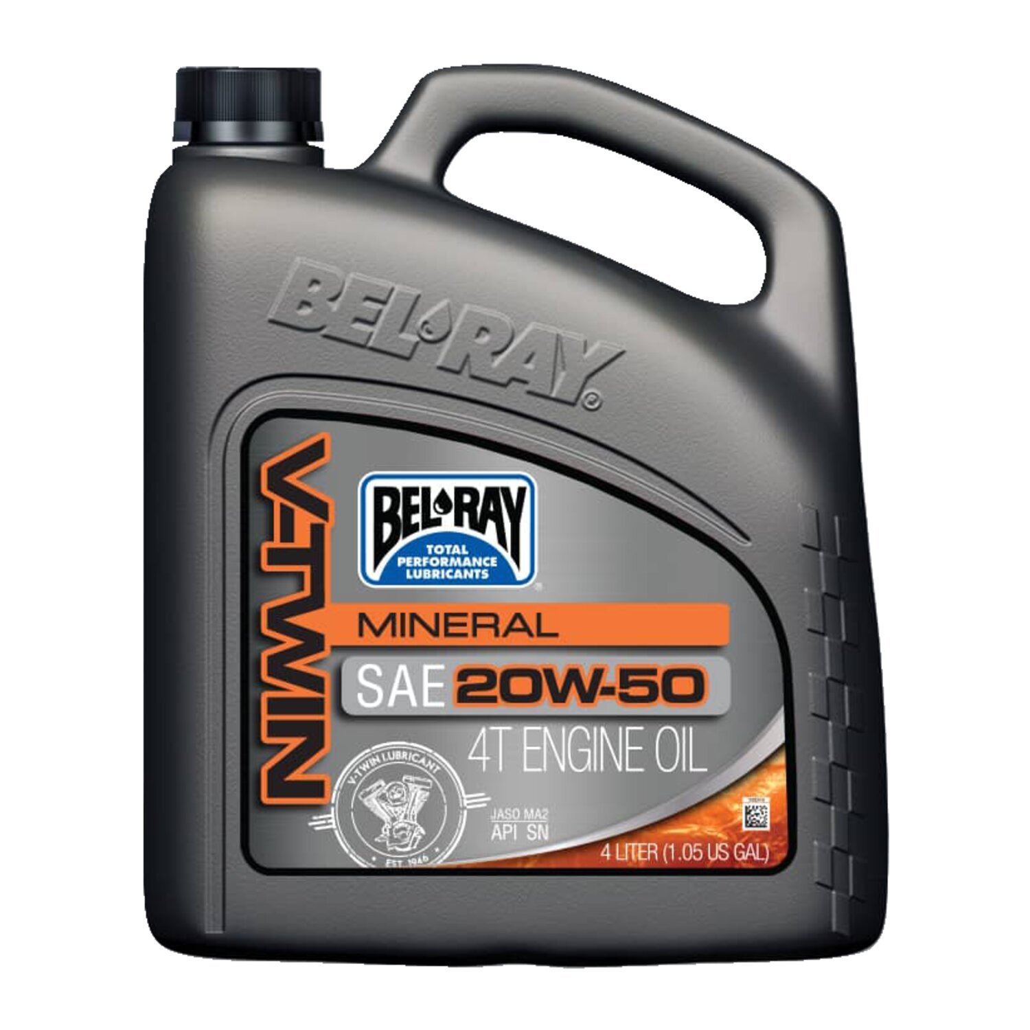 Bel-Ray V-Twin mineral motor oil, 20W50. 4L