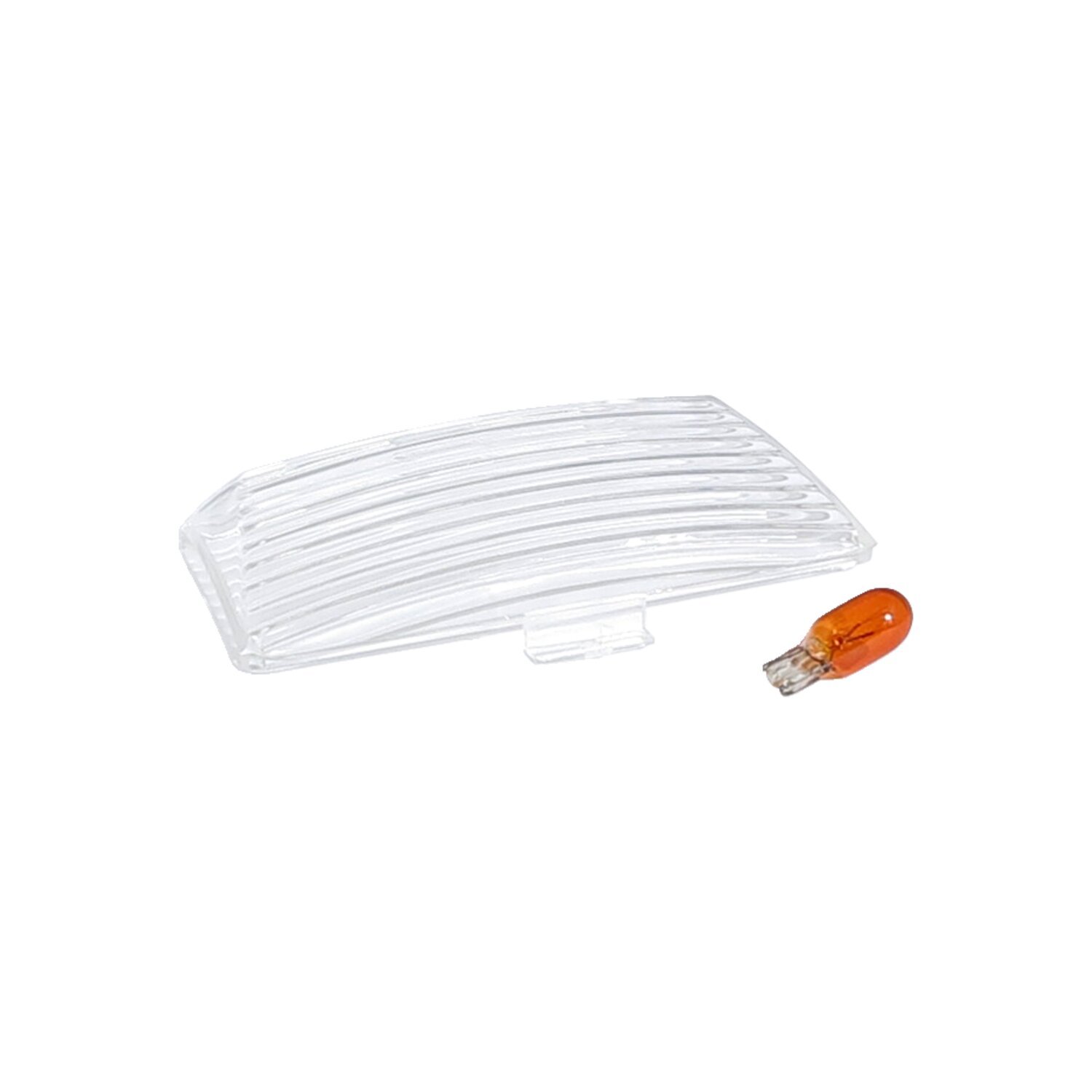 Fender tip lens, front, White, Clear