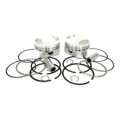 High 10.5:1 compression ratio ratio with forged flat top pistons. No cylinder head modifications required. Includes Hastings rings, circlips and wrist pins.