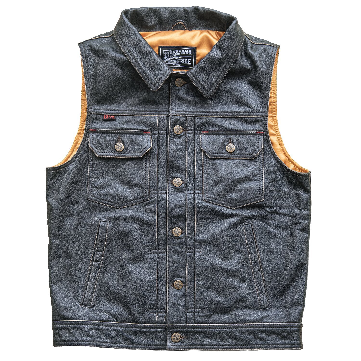 13 1/2 Blood Moon leather vest, Black, S